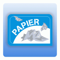 Aufkleber für Mülltonnen und Container Papier Aufkleber für Mülltonnen und Container Papier