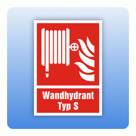 Aufkleber Brandschutzzeichen Wandhydrant Typ S