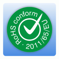 RoHS Aufkleber 2011/65/EU conform grün rund