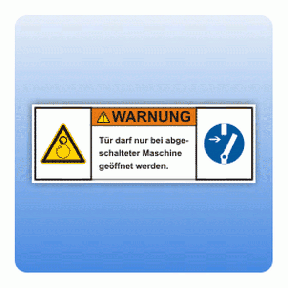 Sicherheitszeichen Tür öffnen (ISO 3864-2) Aufkleber
