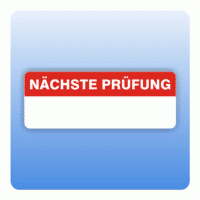 Qualitätssicherung Aufkleber "Nächste Prüfung" 15x40 mm in rot