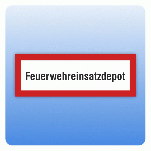 Aufkleber Feuerwehrzeichen Feuerwehreinsatzdepot nach DIN 4066