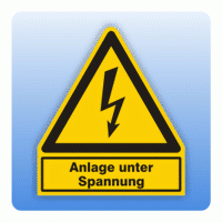 Kombi Warnsymbol Anlage unter Spannung W012
