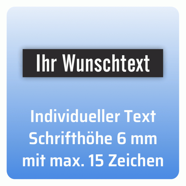 Individuelle Aufkleber mit Wunschtext schwarz