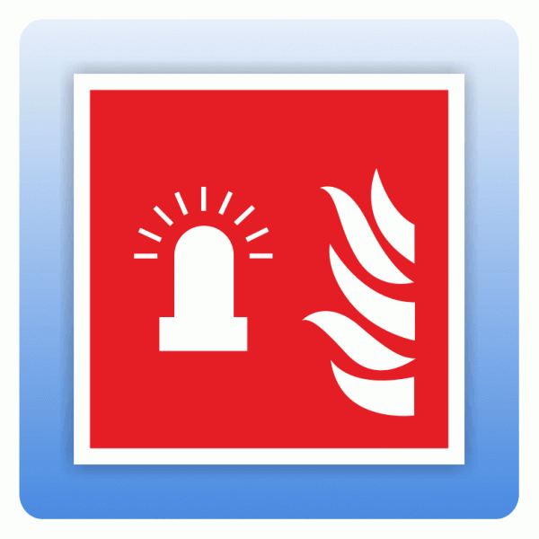 Internationales Brandschutzzeichen F018 Brandalarm-Blitzleuchte ISO 7010