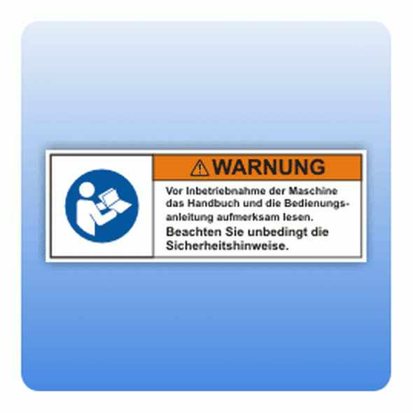 Sicherheitszeichen Sicherheitshinweise beachten (ISO 3864-2) Aufkleber