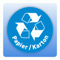 Wertstoffzeichen Recycling Papier/Karton