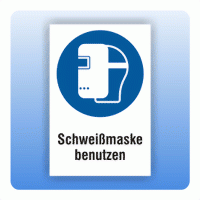 Kombi Gebotsschild Schweißmaske benutzen M019