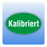 Qualitätssicherung Aufkleber "Kalibriert" oval in grün