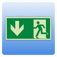 Rettungszeichen Rettungsweg / Notausgang unten ISO 7010 Rettungszeichen Rettungsweg / Notausgang unten ISO 7010