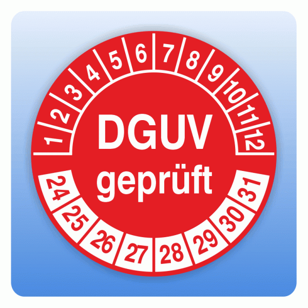 Prüfplakette DGUV geprüft