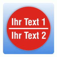 Brandschutzklappe mit Wunschtext (2 Felder)