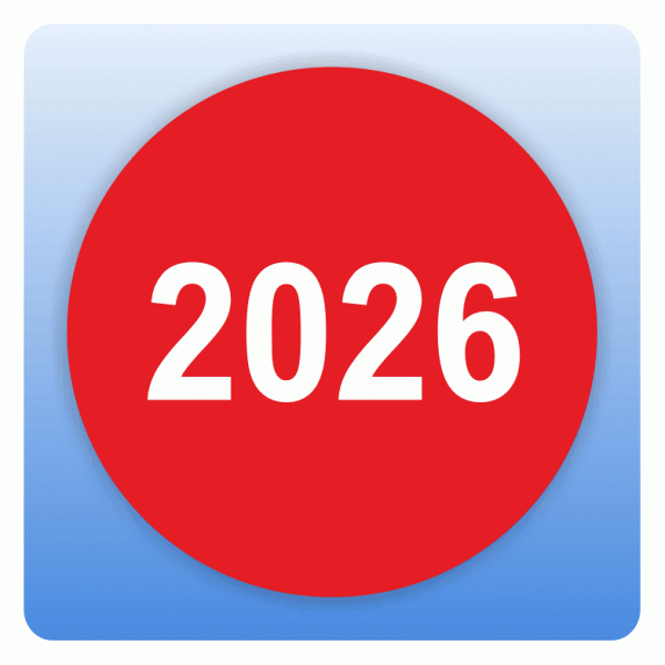 Inventur-Aufkleber Jahreszahl 2026