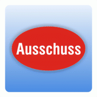 Qualitätssicherung Aufkleber "Ausschuss" oval in rot