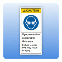 Sicherheitszeichen Eye protection (ANSI Z535) Aufkleber