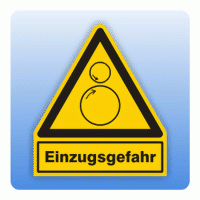 Kombi Warnsymbol Einzugsgefahr W025