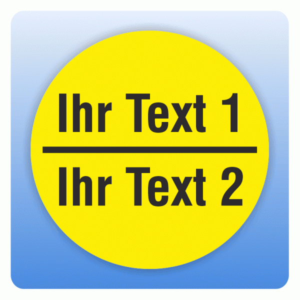 Gravurschild Rauchmelder mit Wunschtext rund zweizeilig