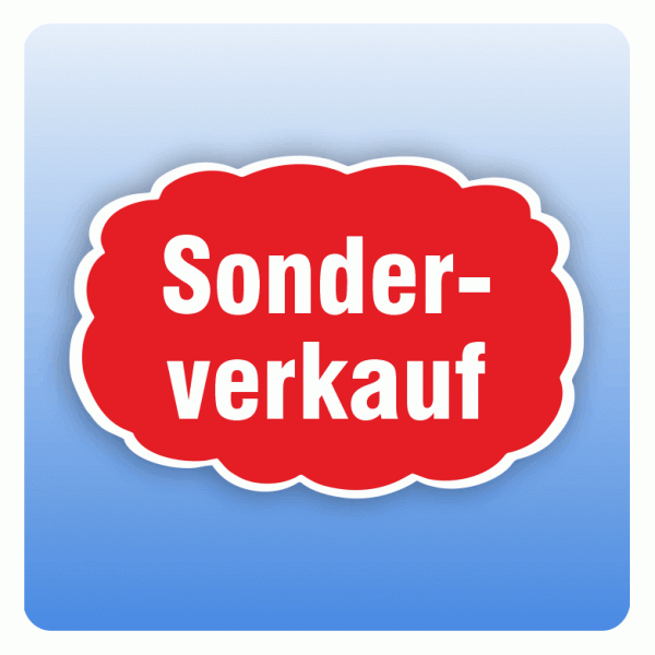 Rabattaufkleber Sonderverkauf für Schaufenster