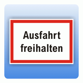 Ausfahrt frei halten