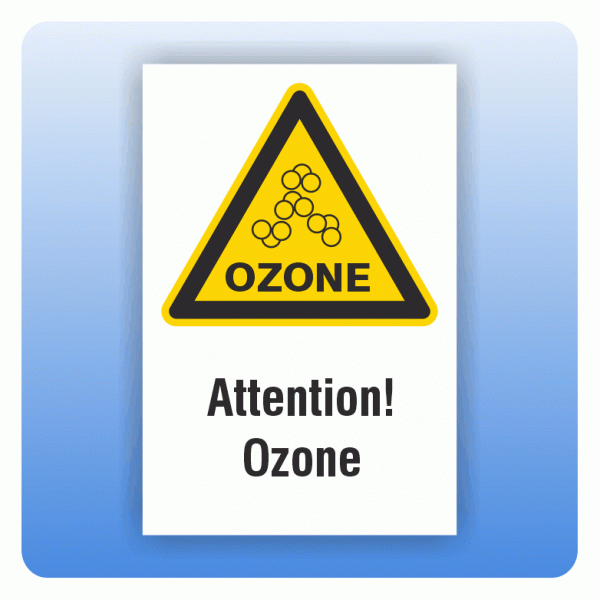 Kombi Warnschild Attention Ozone
