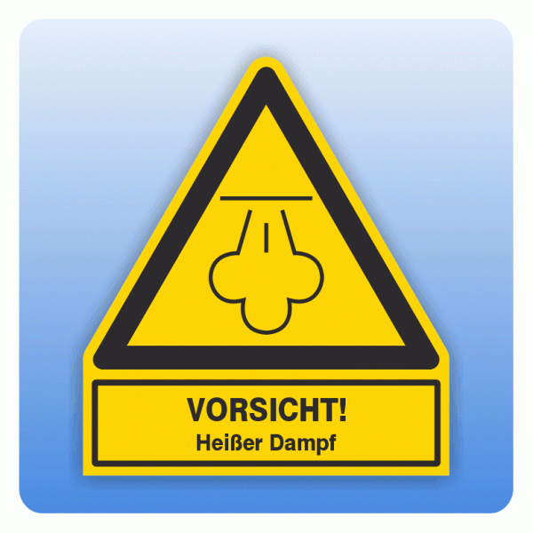 Kombi Warnsymbol W080 Warnung vor heißem Dampf
