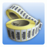 Barcode-Etiketten auf Rolle, Papier selbstklebend, 18x50 mm