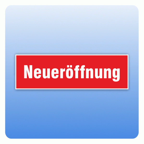 Rabattaufkleber Neueröffnung für Schaufenster