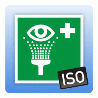 Aufkleber Rettungszeichen Augenspüleinrichtung ISO 7010