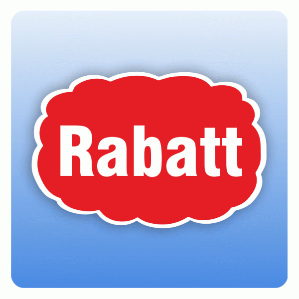 Rabattaufkleber Rabatt für Schaufenster