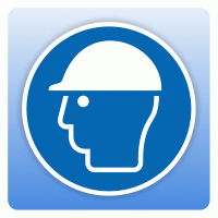 Gebotsschild M014 Kopfschutz benutzen Gebotsschild M014 Kopfschutz benutzen