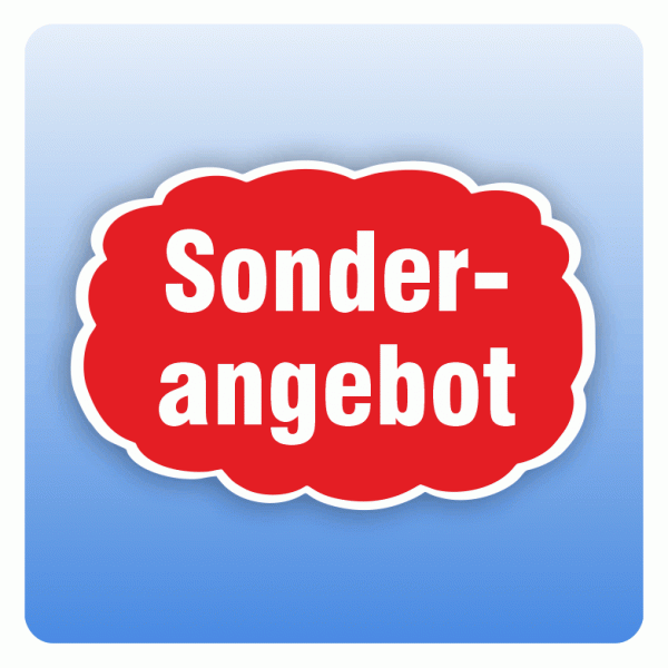Rabattaufkleber Sonderangebot für Schaufenster