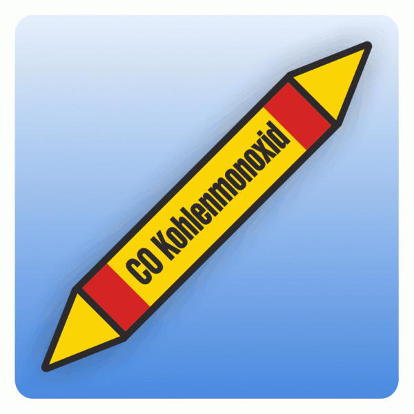 Rohrleitungskennzeichnung CO Kohlenmonoxid nach DIN 2403