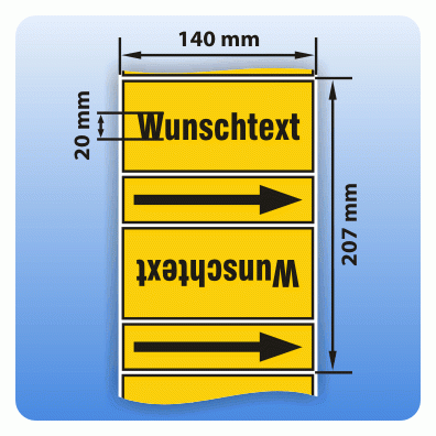 Rohrkennzeichnungsband Gase