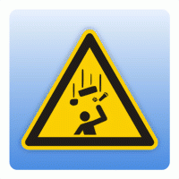 Warnzeichen W035 Warnung vor herabfallenden Gegenständen Warnzeichen W035 Warnung vor herabfallenden Gegenständen