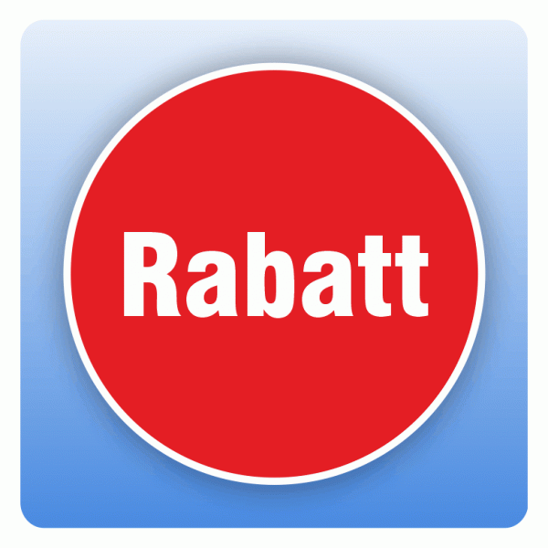 Rabattaufkleber Rabatt für Schaufenster