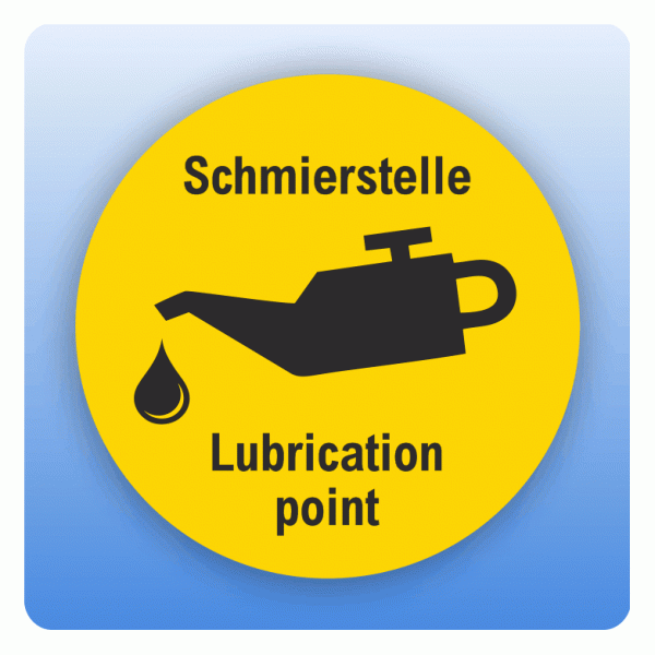 Kennzeichnung Schmierstelle - Lubrication point