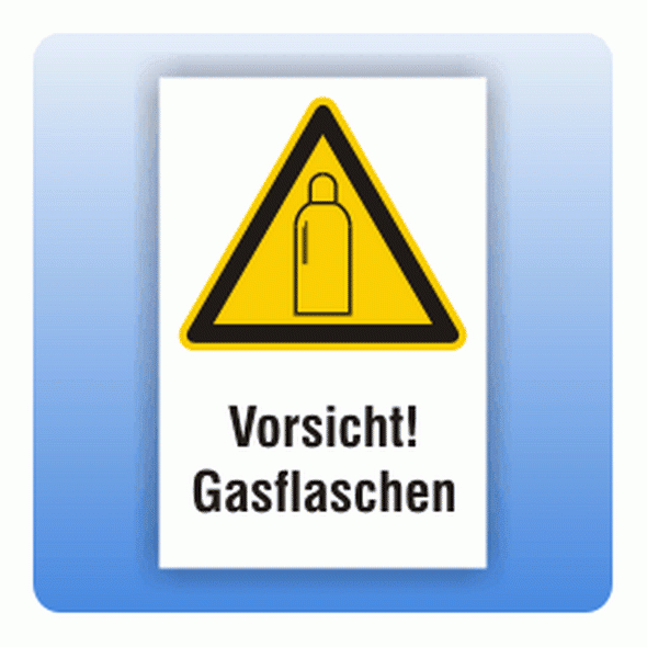 Kombi Warnschild Vorsicht Gasflaschen