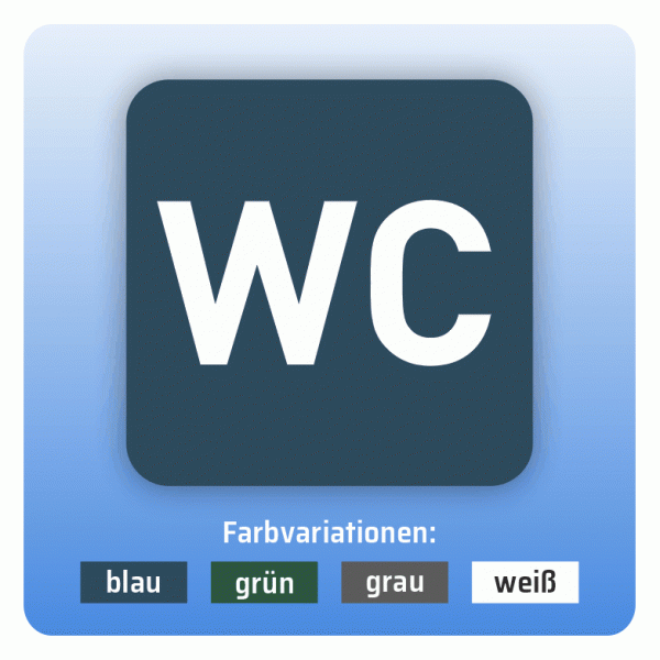 Aufkleber Bus und Bahn - WC