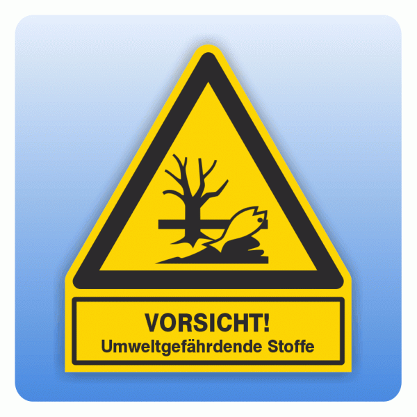 Kombi Warnsymbol Vorsicht Umweltgefährdende Stoffe W072
