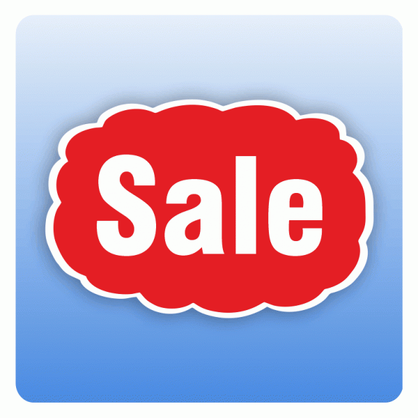 Rabattaufkleber Sale für Schaufenster