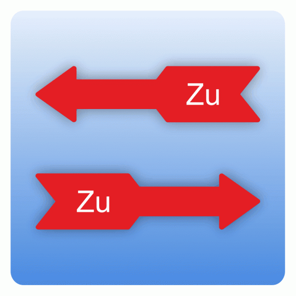 Drehrichtungspfeile Zu