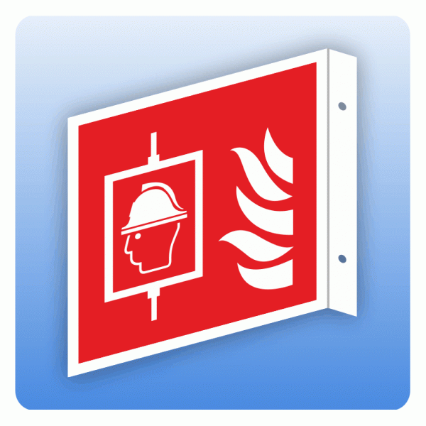 Fahnenschild Internationales Brandschutzzeichen F017 Feuerwehraufzug ISO 7010