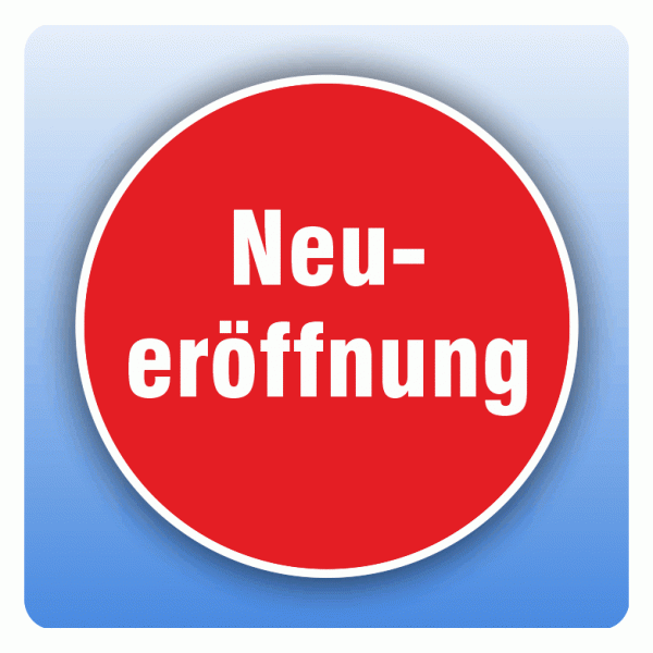 Rabattaufkleber Neueröffnung für Schaufenster
