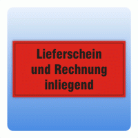 Versandetiketten Lieferschein und Rechnung inliegend