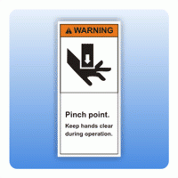 Sicherheitszeichen Pinch point (ANSI Z535) Aufkleber