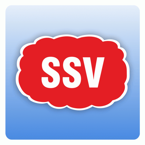 Rabattaufkleber SSV für Schaufenster