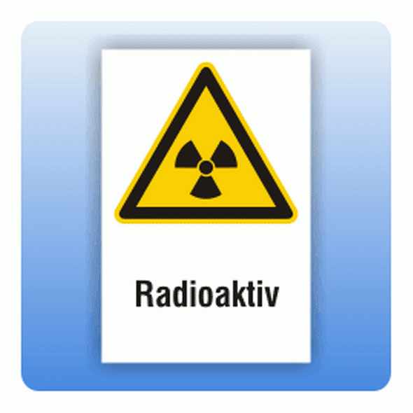 Kombi Warnschild Radioaktiv