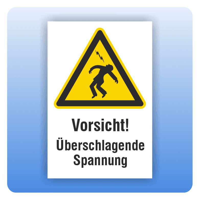 LEMAX Kombi-Warnschild „Vorsicht! Warnung Vor Berührung…“ – Kunststoff, 200x120 Mm, Für Innen & Außen
