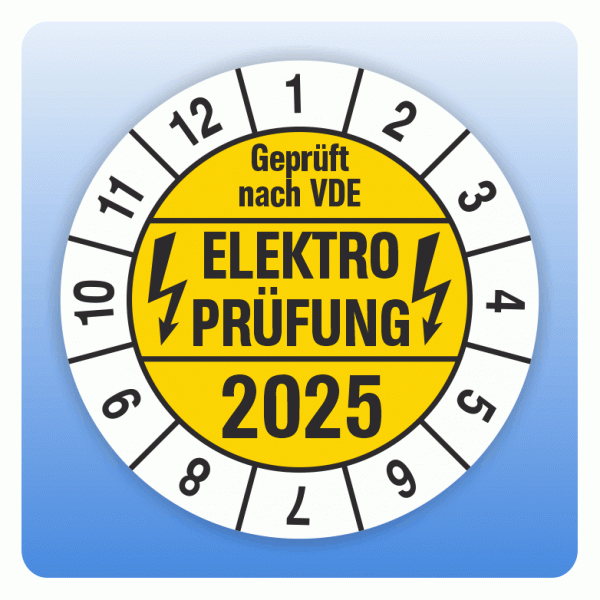 Prüfplakette Elektro-Prüfung Geprüft nach VDE