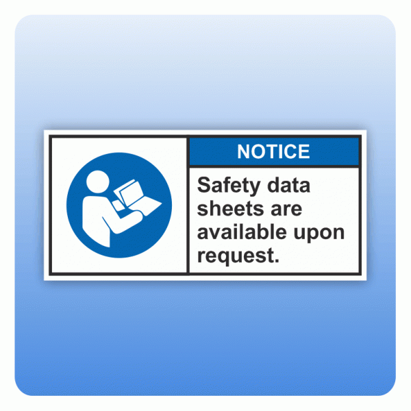 Sicherheitszeichen Safety data sheets are available (ANSI Z535) Aufkleber
